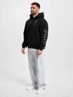 Sudadera Fokus x Def para hombre con bolsillo tipo canguro y varios estampados en blanco o negro