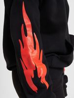 Sudadera Fokus x Def para hombre con bolsillo tipo canguro y varios estampados en blanco o negro