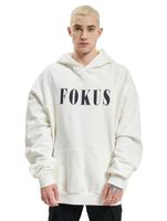 Sudadera Fokus x Def para hombre con bolsillo tipo canguro y varios estampados en blanco o negro
