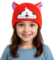 Gorro de punto Jibanyan de Yo-kai Watch, gorro infantil con orejas, KC472464YKW, naranja/rosa