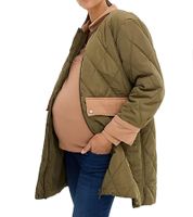 Manteau 2 en 1, Manteau Femme, Vêtements de Maternité, Veste de Grossesse, Veste de Transition, Carreaux Bleu/Rouge/Beige ou 936631 Vert