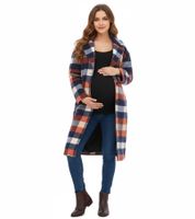 Manteau 2 en 1, Manteau Femme, Vêtements de Maternité, Veste de Grossesse, Veste de Transition, Carreaux Bleu/Rouge/Beige ou 936631 Vert