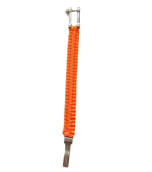 I-BRACE Paracord Armband Survival-Seil zum Armband geflochten aus reißfestem Parachute Cord 550 Cord IB1007 Orange 