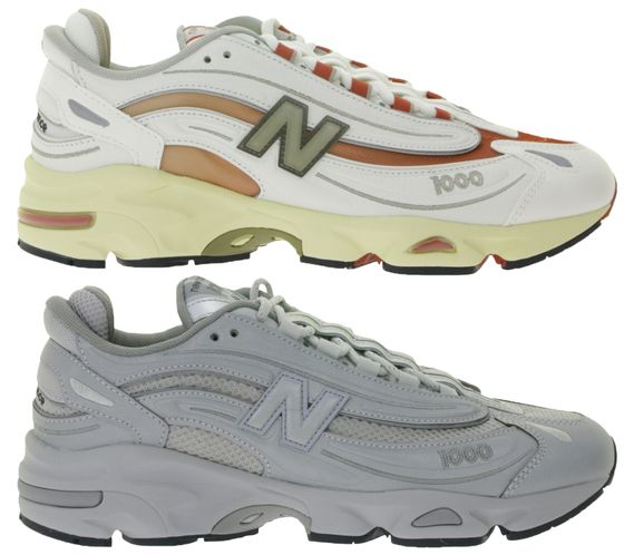 Sneakers New Balance 1000 da donna e da uomo con ammortizzazione ABZORB M1000 Bianco/Beige/Rosso o Argento