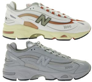New Balance 1000 Sneaker Damen und Herren Retro-Schuhe mit ABZORB Dämpfung M1000 Weiß/Beige/Rot oder Silber