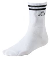 3 pares de calcetines de tenis Kappa, calcetines de algodón con estampado de la marca, calcetines para uso diario, 371E7JW A00 blanco