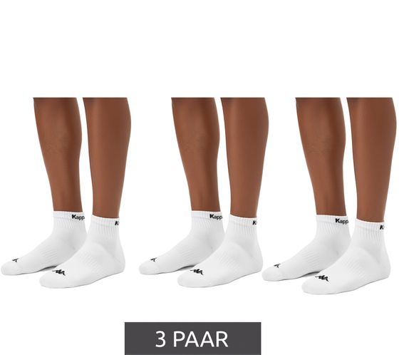 3 pares de calcetines deportivos Kappa de algodón con logotipo, 38937 blanco