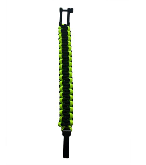 I-BRACE Paracord Armband Survival-Seil zum Armband geflochten aus reißfestem Parachute Cord 550 Cord IB1010 Schwarz/Grün