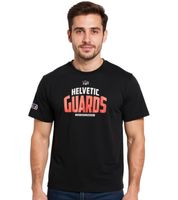 T-shirt da uomo con stampa "European League of Football Helvetic Guards" in grigio, rosso o nero