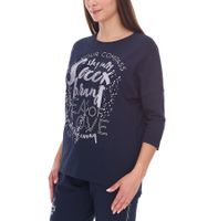 2-pack SOCCX by Carina Women's Oversized Crew Neck Sweatshirt, Everyday Sweater SCU-2100-3772 Blue