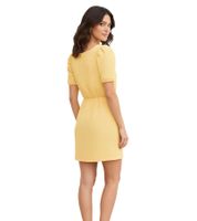 2-pack value pack: short women's shirt dress made of structured crepe jersey, summer dress, 909338 Yellow