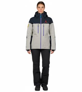 SCOTT Snow Flex Dryo Damen Ski-Jacke Schneemobil-Jacke wind- und wasserdichte Ski-Jacke mit DRYOsphere-Membran 412163 7632 Creme-Weiß/Blau SCOTT Snow Flex Dryo Damen Ski-Jacke Schneemobil-Jacke wind- und wasserdichte Ski-Jacke mit DRYOsphere-Membran 412163 7632 Creme-Weiß/Blau