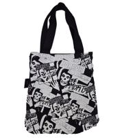 MISFITS Teenagers from Mars Punk Rock Band Tote Bag, Women's and Men's Reversible Shoulder Bag, LT114889MISO, 35x32 cm, Black/Multi-Coloured