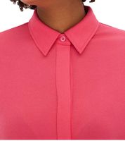 2er Sparpack stylisches Damen Mini-Kleid Sommer-Kleid mit Hemdkragen und Fledermausärmeln 934479 Pink