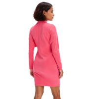 2er Sparpack stylisches Damen Mini-Kleid Sommer-Kleid mit Hemdkragen und Fledermausärmeln 934479 Pink