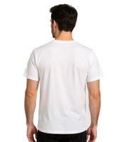 T-shirt da uomo RE:COVERED X LOONEY TUNES con il Diavolo della Tasmania, girocollo in cotone, RCWARN551, Ecru-Bianco