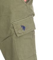U.S. POLO ASSN. Pantaloncini cargo da uomo per il tempo libero, leggeri con ricamo U.S. Polo, 143 68147 52661 Cachi o Blu