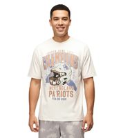 RE:COVERED X NFL New England Patriots Herren T-Shirt mit verschiedenen Prints Baumwoll-Shirt Weiß, Blau, Grau, Bunt RE:COVERED X NFL New England Patriots Herren T-Shirt mit verschiedenen Prints Baumwoll-Shirt Weiß, Blau, Grau, Bunt