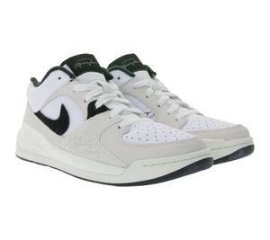 NIKE Air Jordan Stadium 90 SE Herren Mid-Top Sneaker inspiriert vom Basketball Turn-Schuhe aus Echtleder und luftigem Ripstop FD6424 100 Beige/Weiß