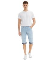 2-pack Men's Long Denim Bermuda Shorts, Cotton with Fixed Turn-Ups, Sustainable Shorts, 918735 Light Blue