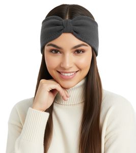 ZWILLINGSHERZ Strick-Stirnband Kaschmir-Stirnband Kopfbedeckung Feinstrick Winter-Stirnband Accessoire 8007 Dunkelgrau ZWILLINGSHERZ Strick-Stirnband Kaschmir-Stirnband Kopfbedeckung Feinstrick Winter-Stirnband Accessoire 8007 Dunkelgrau