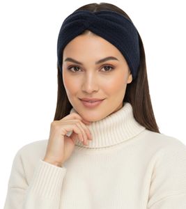 ZWILLINGSHERZ Strick-Stirnband Woll-Stirnband Kopfbedeckung Grobstrick Winter-Stirnband Accessoire 8007 Navy-Blau ZWILLINGSHERZ Strick-Stirnband Woll-Stirnband Kopfbedeckung Grobstrick Winter-Stirnband Accessoire 8007 Navy-Blau