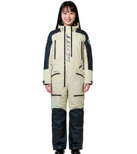 SCOTT DS Flex Dryo Monosuit Damen Winter-/Schneemobil-Einteiler mit DRYOsphere Membran Motorfahrten im Schnee Winter-Offroad-Einsatz 412155 7632 Creme-Weiß/Schwarz