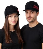 Confezione da 3 cappellini unisex con visiera e scritta "The Black Dahlia Murder", berretto con visiera, berretto lavorato a maglia KC107206BDM, nero