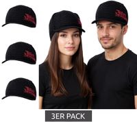 Confezione da 3 cappellini unisex con visiera e scritta "The Black Dahlia Murder", berretto con visiera, berretto lavorato a maglia KC107206BDM, nero