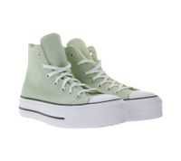 Converse Chuck Taylor All Star Lift Platform Women's Shoes High-Top Chucks with SmartFOAM Insole Retro Sneakers A03541C in Green or A08237C in Gray