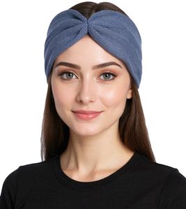 ZWILLINGSHERZ Strick-Stirnband Woll-Stirnband Kopfbedeckung Feinstrick Winter-Stirnband Accessoire 8007 Jeans-Blau ZWILLINGSHERZ Strick-Stirnband Woll-Stirnband Kopfbedeckung Feinstrick Winter-Stirnband Accessoire 8007 Jeans-Blau