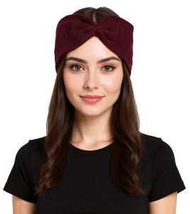 ZWILLINGSHERZ Strick-Stirnband Kaschmir-Stirnband Kopfbedeckung Feinstrick Winter-Stirnband Accessoire 8007 Bordeaux-Rot ZWILLINGSHERZ Strick-Stirnband Kaschmir-Stirnband Kopfbedeckung Feinstrick Winter-Stirnband Accessoire 8007 Bordeaux-Rot