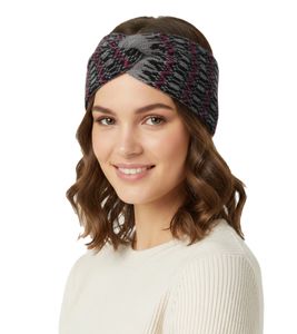 ZWILLINGSHERZ Strick-Stirnband Kaschmir-Stirnband Kopfbedeckung mit winterlichem Muster Winter-Stirnband Accessoire 8007 Grau/Schwarz/Pink ZWILLINGSHERZ Strick-Stirnband Kaschmir-Stirnband Kopfbedeckung mit winterlichem Muster Winter-Stirnband Accessoire 8007 Grau/Schwarz/Pink