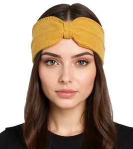 ZWILLINGSHERZ Strick-Stirnband Kaschmir-Stirnband Kopfbedeckung Feinstrick-Schleife Winter-Stirnband Accessoire 8007 Gelb ZWILLINGSHERZ Strick-Stirnband Kaschmir-Stirnband Kopfbedeckung Feinstrick-Schleife Winter-Stirnband Accessoire 8007 Gelb