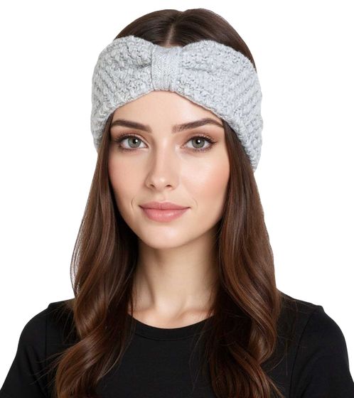 ZWILLINGSHERZ Knitted Headband Cashmere Headband Headwear Winter Headband Felt Accessory 8007 Light Gray