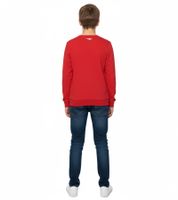 PENALTY Era Roundneck Co Jr Kids' Sweater with Logo Embroidery, Cotton Sweater for Teen Boys & Girls, 354710-4000 Red