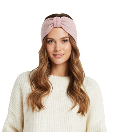 ZWILLINGSHERZ Knitted Headband, Wool Headband, Headwear, Fine Knit, Winter Headband, Accessory 8007 Antique Pink