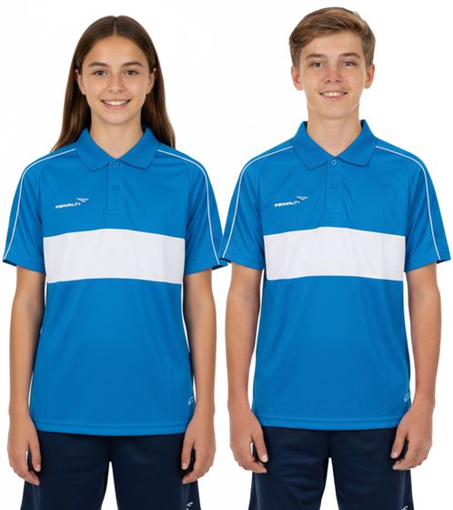 PENALTY Polo Matis Jr children's polo shirt made of quick-drying DRY ON material. Sports shirt 310703-6041 Blue/White