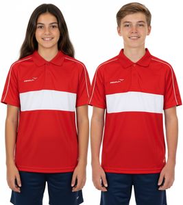 PENALTY Polo Matis Jr children's polo shirt made of quick-drying DRY ON material. Sports shirt 310703-4300 Red/White