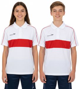 PENALTY Polo Matis Jr children's polo shirt made of quick-drying DRY ON material. Sports shirt 310703-1600 White/Red