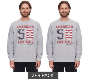 Pull U.S. SPORT AMERICA pour homme avec grand lettrage, chemise à manches longues en coton, pull d'été, chemise décontractée, gris Pull U.S. SPORT AMERICA pour homme avec grand lettrage, chemise à manches longues en coton, pull d'été, chemise décontractée, gris
