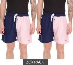 Short de bain homme Pierre Cardin, short de bain élégant, LA205027 Bleu marine/rose, lot de 2 Short de bain homme Pierre Cardin, short de bain élégant, LA205027 Bleu marine/rose, lot de 2