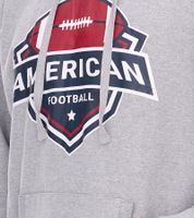 2er Sparpack U.S. SPORT AMERICA Herren Hoodie mit Kapuze und großem Schriftzug Baumwoll-Hoodie Sommer-Pullover Freizeit-Hoodie Grau