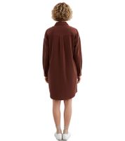 2er Sparpack Damen Cord-Hemdblusenkleid mit aufgesetzten Taschen Baumwoll-Kleid Mini-Kleid 926626 Braun