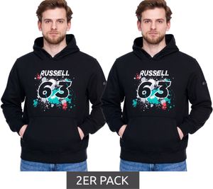 Sweat à capuche Mercedes-Benz AMG Petronas George Russell #63 pour homme, en coton bio, 701220835 001 Noir