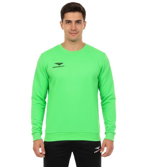 PENALTY Era Roundneck Herren Trainings-Sweater mit Logo-Print Sport-Pullover 354502-5010 Neon-Grün
