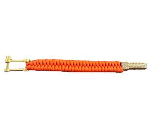 I-BRACE Paracord Armband Survival-Seil zum Armband geflochten aus reißfestem Parachute Cord 550 Cord IB1051 Orange 