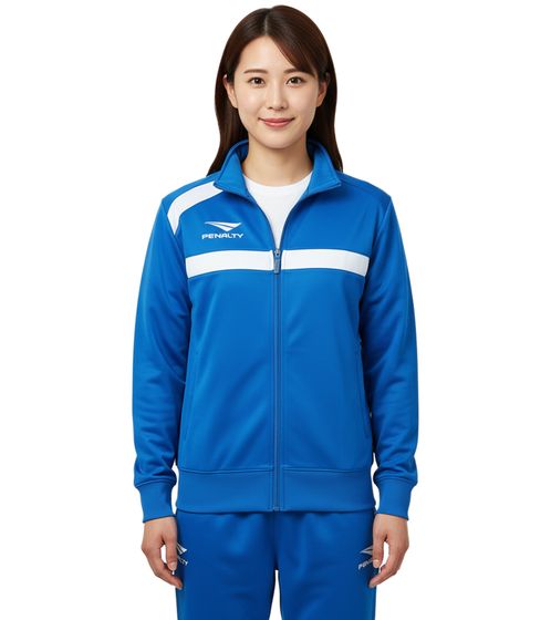 Veste d'entraînement femme PENALTY Racer Wo avec poches avant zippées - Veste de sport - Veste de fitness 354620-6041 Bleu