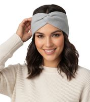 Bandeau tricoté ZWILLINGSHERZ, Bandeau en cachemire, Couvre-chef, Maille fine, Bandeau d'hiver, Accessoire 8007, Gris clair, Bleu marine, Bleu denim ou Jaune