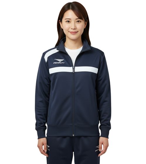 PENALTY Racer Wo Damen Trainings-Jacke mit Reißverschluss-Fronttaschen Sport-Jacke Fitness-Jacke 354620-6091 Navy PENALTY Racer Wo Damen Trainings-Jacke mit Reißverschluss-Fronttaschen Sport-Jacke Fitness-Jacke 354620-6091 Navy